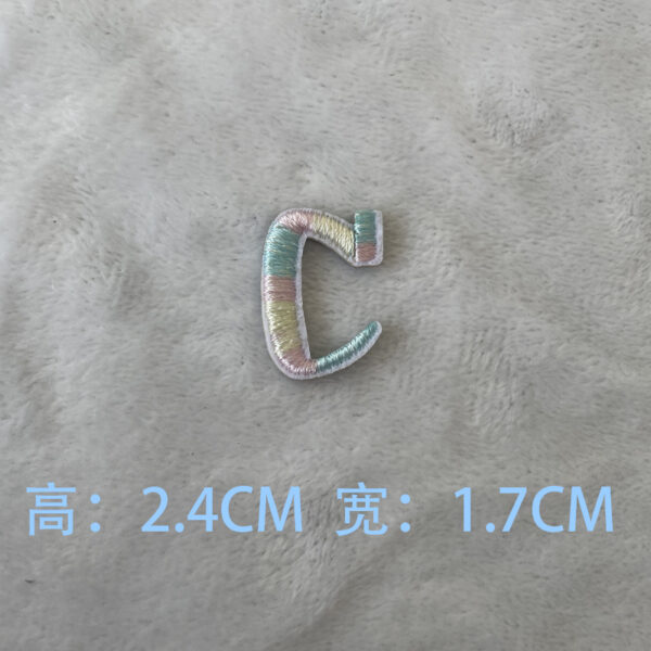 Wholesale Seven-color 26 English letters embroidery stickers cloth stickers clothes ripped decorative patch stickers A- Z English stickers