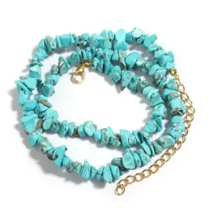 Turquoise / 43cm Long Tail Chain 5cm