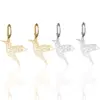 Wholesale PVD Coated Gold Plated Silver Plated Hummingbird 304 Stainless Steel French Style Simple Style Waterproof Non Tarnish Drop Earrings