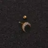 Wholesale Copper Ear Cartilage Rings & Studs Moon Waterproof Non Tarnish Surgical Steel