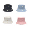 Wholesale Japanese and Korean New Daisy Embroidered Fisherman Hat Women's Autum Outdoor Sun Protection Hat Couple Sunshade Double-Sided Basin Hat