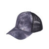 Wholesale Foreign trade new hat women's summer tie-dyed ponytail baseball cap back opening hat summer long hair beauty net cap