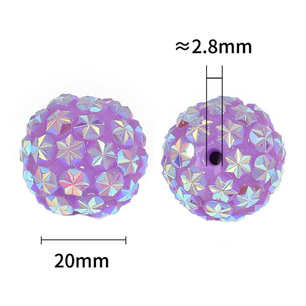 Wholesale Colorful snowflake resin drill heavy diy acrylic beads loose beads mobile phone chain adorable beads beaded pen accessories