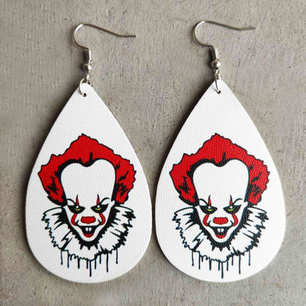 Wholesale Halloween funny PU leather earrings