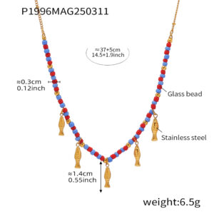 P1996-gold necklace 40 5cm