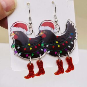 Creative Acrylic Earrings for Christmas - 018