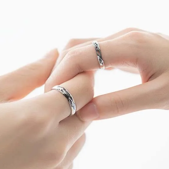 Wholesale Little Prince And Rose Couple Ring Epoxy Oath Of Eternal Love Wedding Ring Male And Female Friends Valentine's Day Gift