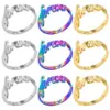 Wholesale PVD Coated Real Gold Plated 18K Gold Letter 304 Stainless Steel Commute Waterproof Non Tarnish Rings