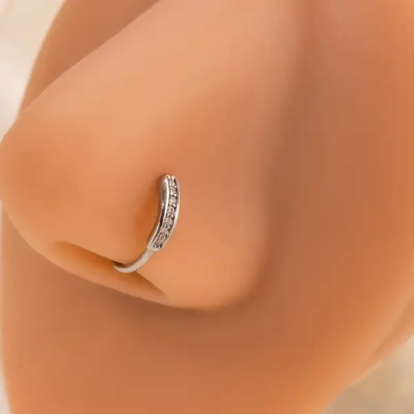 1 Piece Nose Rings & Studs Simple Style Geometric Alloy Inlay Rhinestones Nose Rings & Studs Nose Pin