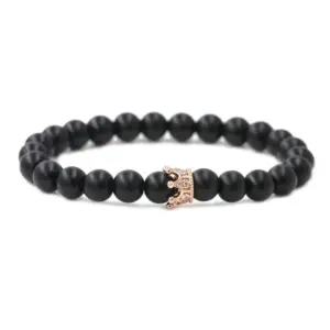 Matte Black Gold Small Crown