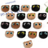 oly-06fe9298b12d06739b2bb935a1a056fd Wholesale Flocked Cartoon Big-Eyed Cat Head Beaded DIY Phone Chain/Keychain Aessories
