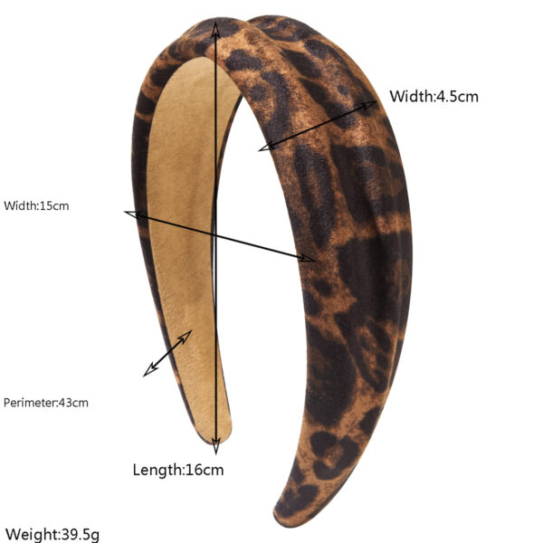 oly-0702c407c4c045651a3346f6710942dd Wholesale Retro leopard print textured headband, printed velvet wide-brimmed Hong Kong style hair accessory.