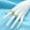 Wholesale Glossy Copper Plated 18k Gold Ring Lightning Airplane Butterfly Pattern Couple Ring