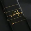 PVD Coated Gold Plated Electrocardiogram 201 Stainless Steel Simple Style Necklace