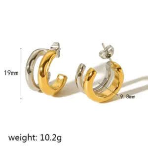 Ear Studs-TE6339-M / 18K Gold
