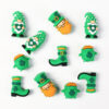 Wholesale Clover 3D Silicone Beads, St. Patrick's Day Ornamental Beads (Focal Beads)