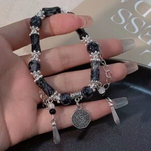Ink bamboo bagua bracelet
