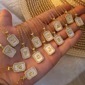 Wholesale Jewelry Cute Romantic Letter 304 Stainless Steel Copper Cable Chain Pendant Necklace