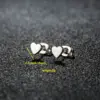 Wholesale Ion Plating (IP) 18K Gold Real Gold Plated Heart Shape 304 Stainless Steel Cute Sweet Waterproof Non Tarnish Small Stud Earrings Ear Studs
