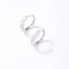 PVD Coated Silver Plated Solid Color 304 Stainless Steel Copper Simple Style Waterproof Non Tarnish Earrings