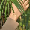 PVD Coated Real Gold Plated Letter Heart Shape 304 Stainless Steel Simple Style Waterproof Non Tarnish 304 Stainless Steel Bracelets