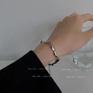 28# Bracelet--Silver Geometry