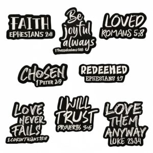 oly-07427f6a55193a811aa2321271a892da Wholesale Cross-Border Simple Black and White English Text Embroidery Cloth Patch Accessories Computer Embroidery Clothing Accessories Badge Style Ready Stock