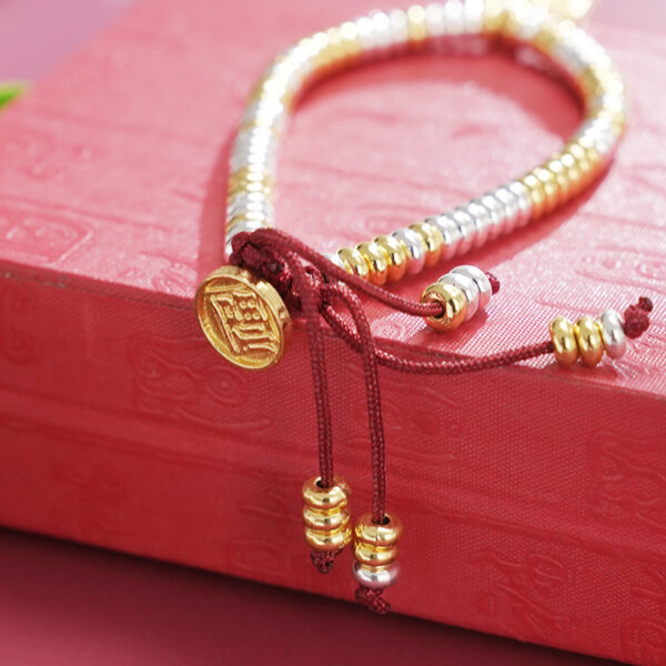 oly-0745ea33250ae6b941b10af7abc43bfd Wholesale Gold and sier mixed immediately get rich scenic area braided bracelet