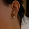 Wholesale 304 Stainless Steel Geometric PVD Coated Real Gold Plated Casual Simple Style Commute Waterproof Non Tarnish Rings Earrings