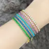 Wholesale Fashion Geometric Copper 18k Gold Plated Zircon Bracelets In Bulk