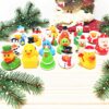 Wholesale Cross-Border Foreign Trade New Christmas Little Yellow Duck Swimming Pool Bathtub Duck Christmas Snowman Vinyl Toy Duck