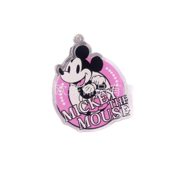 Wholesale New Loose Powder Cross-Border Cartoon Mickey Cute Pendant Jewelry Acrylic Pin Cute DIY Patch Accessories