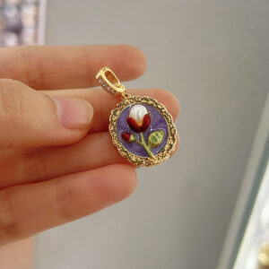 #363 18k golden purple dripping rose (with universal buckle)