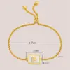 Wholesale Preppy Style Simple Style Classic Style Letter 201 Stainless Steel 18K Gold Plated Shell Bracelets In Bulk