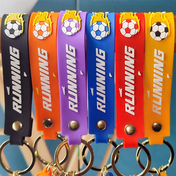 Wholesale Creative Large Simulation Football Keychain Bag Pendant Car Key Chain Stall Student Memorial Gift