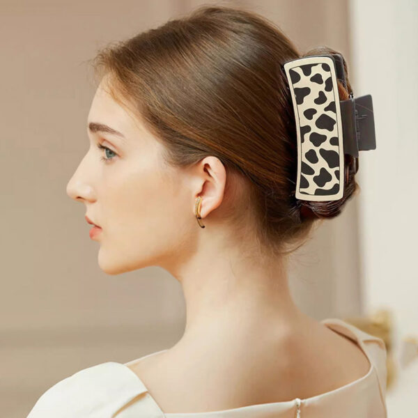 Wholesale large square cow hair hairpin hair volume shark Hair Clips