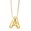 Wholesale Simple Style Letter Copper Plating Pendant Necklace