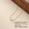 Wholesale 304 Stainless Steel Plastic Geometric Ion Plating (IP) Plastic 18K Gold Plated Princess Vacation Sweet Waterproof Non Tarnish Plating Necklace