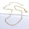 Wholesale Simple Style Solid Color Copper Gold Plated Necklace In Bulk
