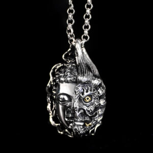 Wholesale One thought pendant Buddha magic necklace rich deer 925 silver ethnic retro men's pendant exaggerated personality jewelry