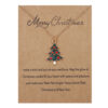 Wholesale Christmas Tree Pendant Card Necklace Clavicle Chain