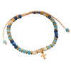 oly-07ac4673784faaed7e26e411b5d24f1f Wholesale Cross-border colored gemstone beaded cross bracelet for women, bohemian style, woven drawstring bracelet, jewelry wholesale.