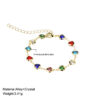 Wholesale Fashion new European and American cross-border color love zircon bracelet love heart-shaped mixed color sweet ladies hand ornaments