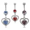 Wholesale Fashion Heart Rhinestone Belly Ring
