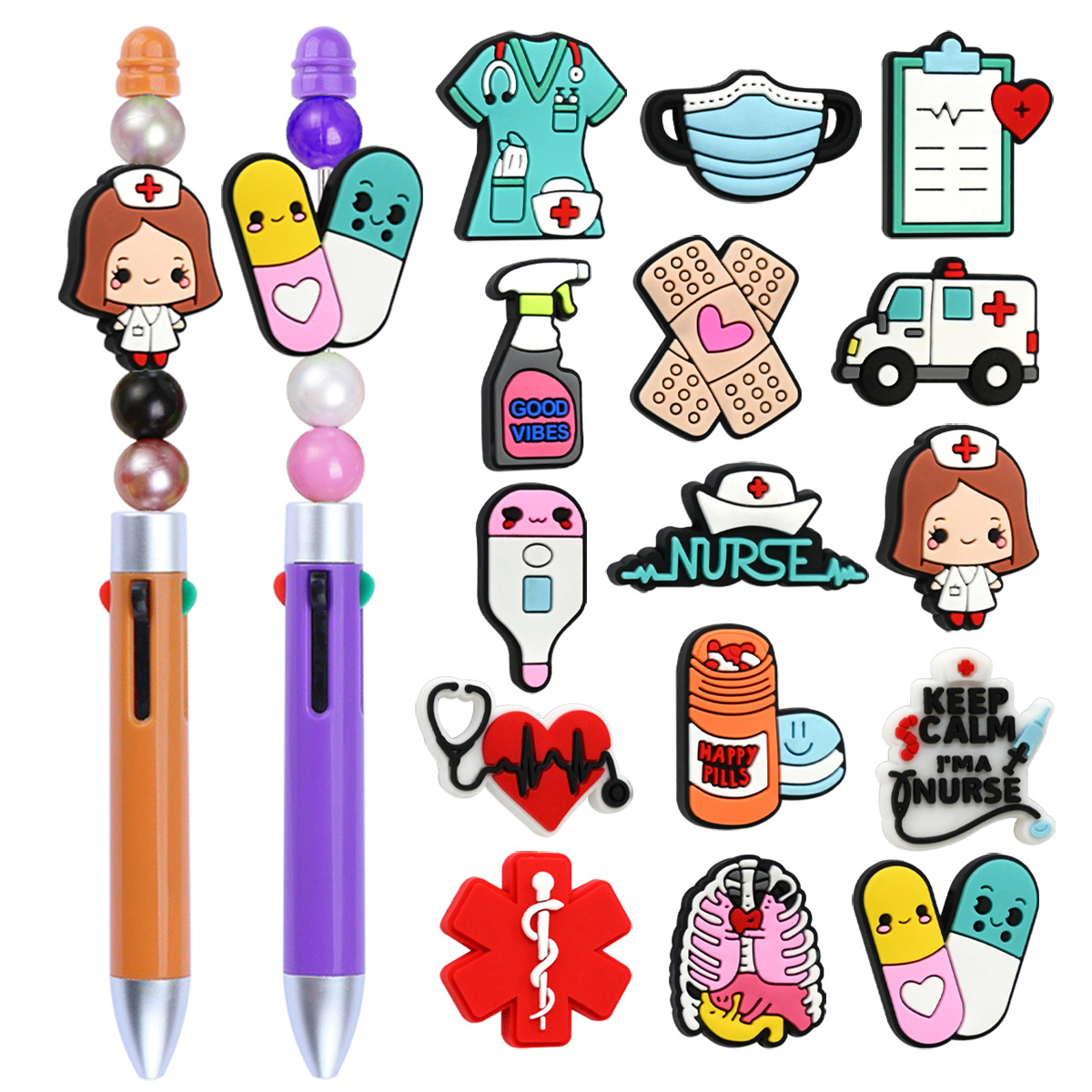 Wholesale Cartoon Medical Nurse Series Beads