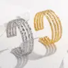 Fashion C Shape 304 Stainless Steel 18K Gold Plated Stainless Steel Bracelets In Bulk