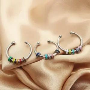Wholesale Fashion Round Stainless Steel Open Ring 1 Piece
