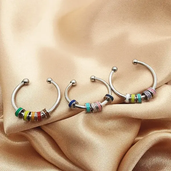 Wholesale Fashion Round Stainless Steel Open Ring 1 Piece