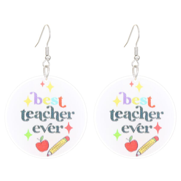 Wholesale European and American Pastoral Colorful Letters Mama Acrylic Earrings for Women Mother's Day Teacher's Day Gift Earrings Earrings