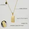 Wholesale Jewelry Fashion Square Constellation 304 Stainless Steel 18K Gold Plated Plating Stainless Steel Necklaces